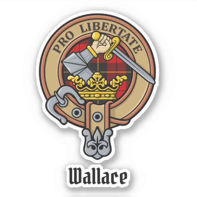 Clan Wallace Escudo Pegatina (Anverso)
