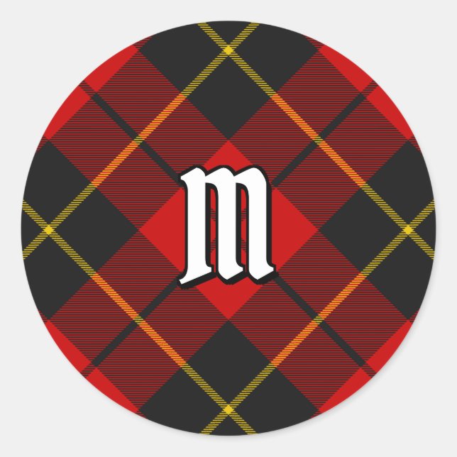 Clan Wallace Tartan Classic Round Pegatina (Anverso)