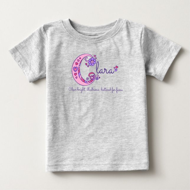 Clara chicas Nombre C significa camisa monográfica (Anverso)