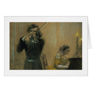 Clara Schumann (1819-96) y un violinista, 1854 (PA
