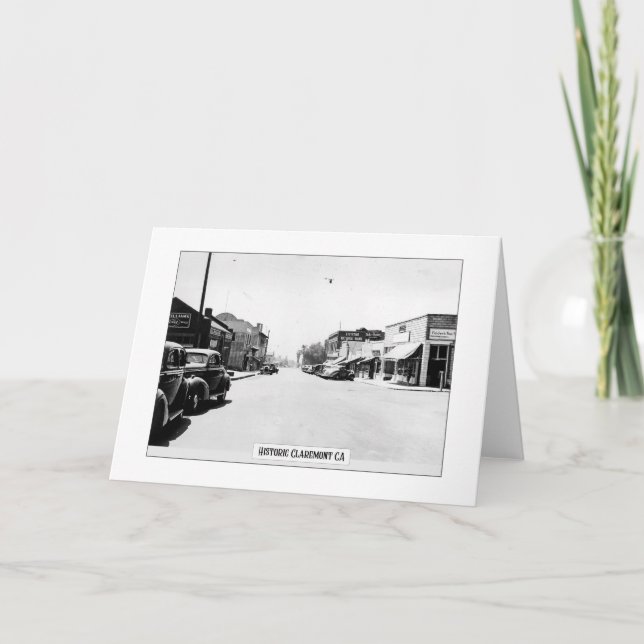 Claremont histórico - Tarjeta de felicitación pleg (Anverso)