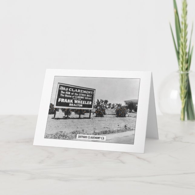 Claremont histórico - Tarjeta de felicitación pleg (Anverso)