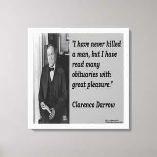 Clarence Darrow y cita sobre la impresión en lienz