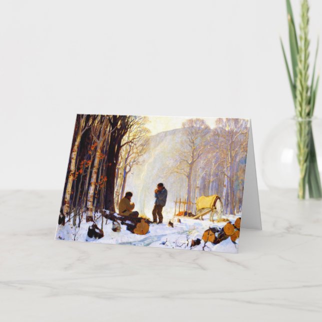 Clarence Gagnon - Tarjeta de saludo de la aldea so (Anverso)