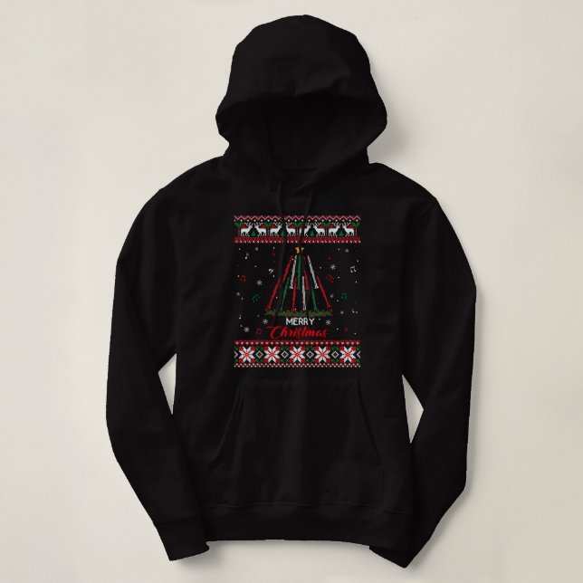 Clarinet Clarinet Christmas Tree Ugly Xmas Sweater (Diseño del anverso)
