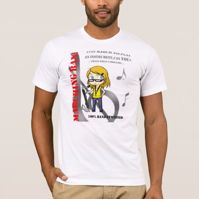 Clarinete bajo de la camisa de la banda (Anverso)