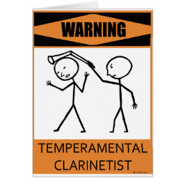 Clarinetist temperamental amonestador