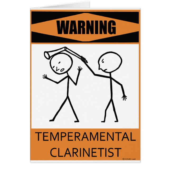 Clarinetist temperamental amonestador (Frente)