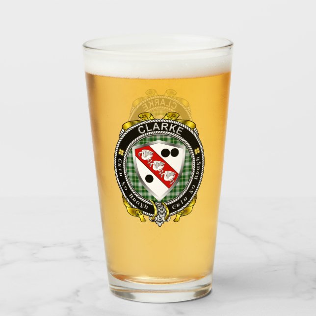 Clarke Irish Beer Glass (Anverso (lleno))