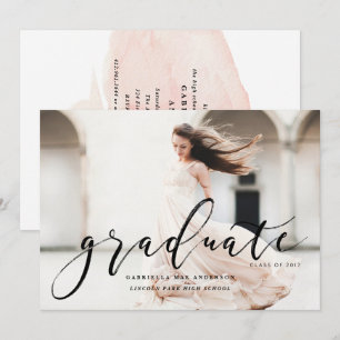 CLASE A Mano Letras DE 2017 Invitación a la Gradua