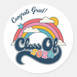 Clase Arcoiris del Pegatina de Ronda de Sello para