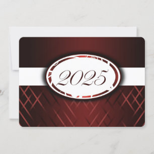Clase blanca y marrón de 2025 Invitaciones
