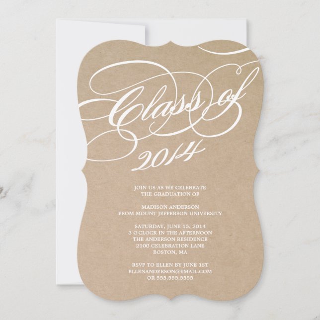 Clase clásica de 2014 | Invitación a la fiesta de  (Anverso)