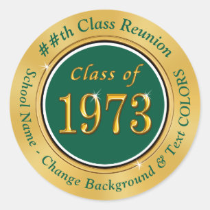 Clase de 1973, Pegatinas de Forest Green y Gold