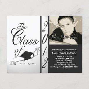 Clase de 2012 Invitación a la fotografía Negro