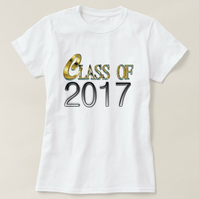Clase de 2017 en oro y plata y cualquier camiseta (Diseño del anverso)