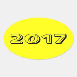 Clase de 2017 Pegatina Óval amarillo por Janz