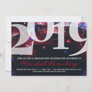 Clase de 2019 de invitación a graduación brillante