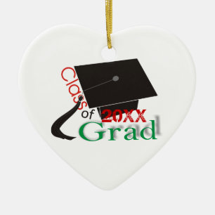 Clase de 2020 Ornamentos personalizados de la tapa