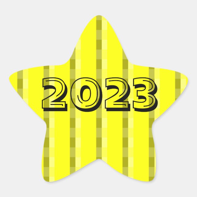 Clase de 2023 Estrella Amarilla Pegatina por Janz (Anverso)