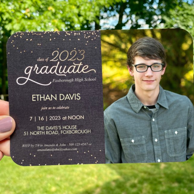 Clase de 2023 Invitación a graduación con foto (Subido por el creador)