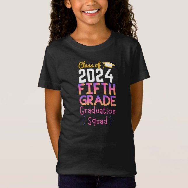 Clase de 2024 - Camiseta de 5º grado de graduación (Anverso)