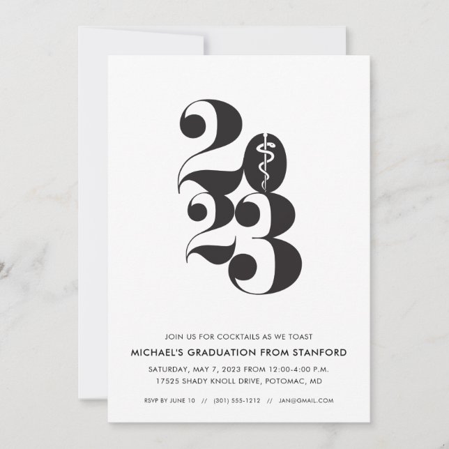 Clase de 2024 de invitación a graduación de la esc (Anverso)