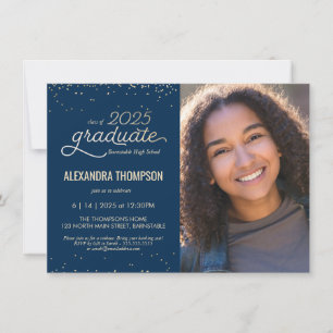 Clase de 2025 Invitación a graduación con foto