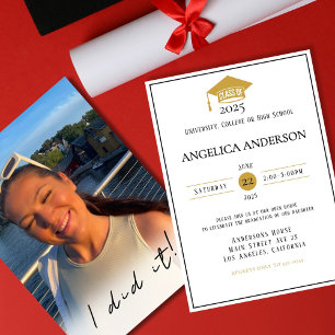 Clase de 2025 "Lo hice" Invitación a graduados de 