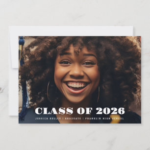 CLASE DE 2026 Anuncio de graduado con 4 fotos