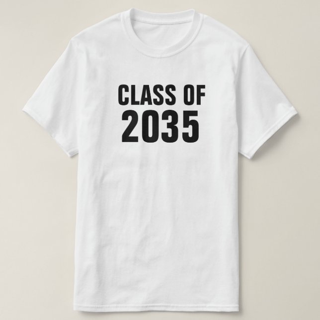 ¡Clase de 2035 - camisa adulta para que niños (Diseño del anverso)