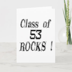 ¡Clase de '53 Rocks! Tarjeta mediana
