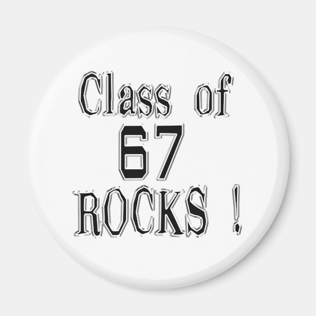 ¡Clase de '67 Rocks! Imán (Frente)