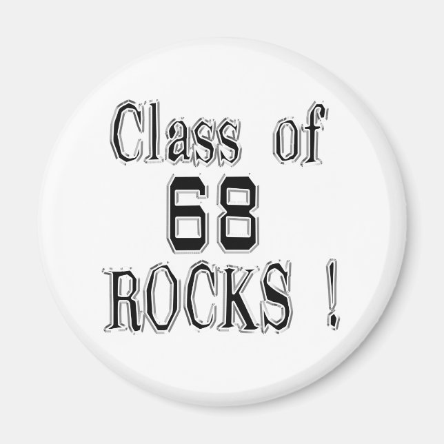 ¡Clase de '68 Rocks! Imán (Frente)