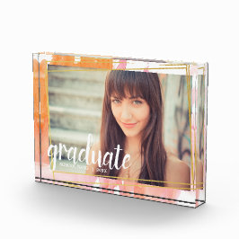 Clase de acuarela rosa moderna de bloque de fotos