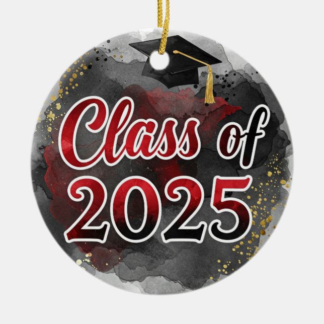 Clase de adorno negro y rojo de 2025 (Frente)