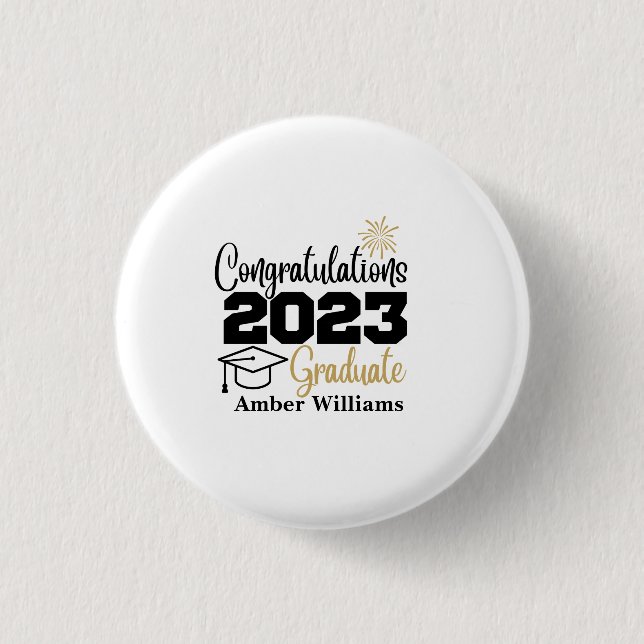 Clase de botón personalizado de graduado 2023 (Anverso)