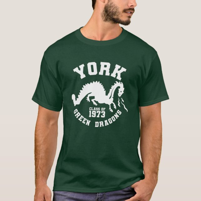Clase de camiseta básica masculina de 1973 - verde (Anverso)
