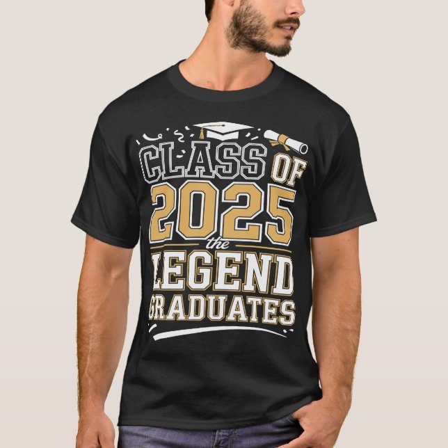 Clase de camiseta de graduación de 2025 - Estilo d (Anverso)