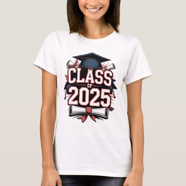 Clase de camiseta de graduación de 2025 - Gif de p (Anverso)