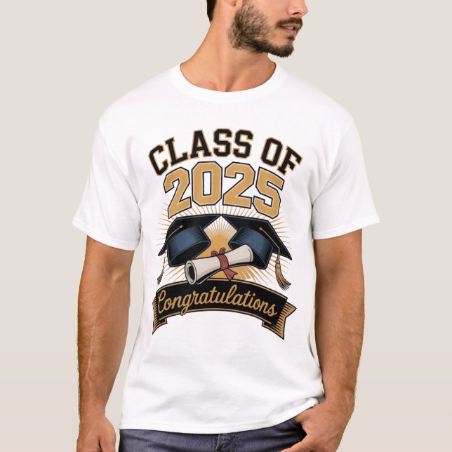 Clase de camiseta de graduación de 2025 - Gif de p (Anverso)