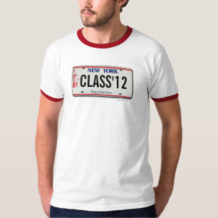 Clase de camiseta de la graduación de la placa de