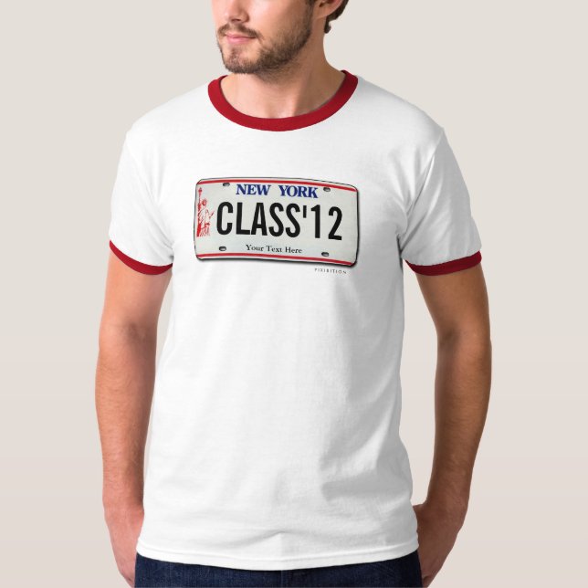 Clase de camiseta de la graduación de la placa de (Anverso)