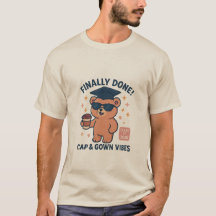 Clase de camiseta de oso de graduación corta de 20