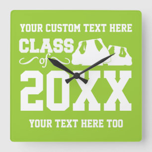 Clase de CUALQUIER año reloj de pared personalizad