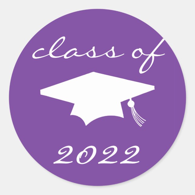 Clase De Etiqueta De 2022 (Tapón De Graduación Púr (Anverso)