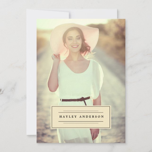 CLASE DE FOTO DE LA Invitación A LA GRADUACIÓN 201 (Anverso)