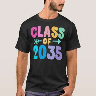 Clase de graduación de 2035 Crecer con camiseta me