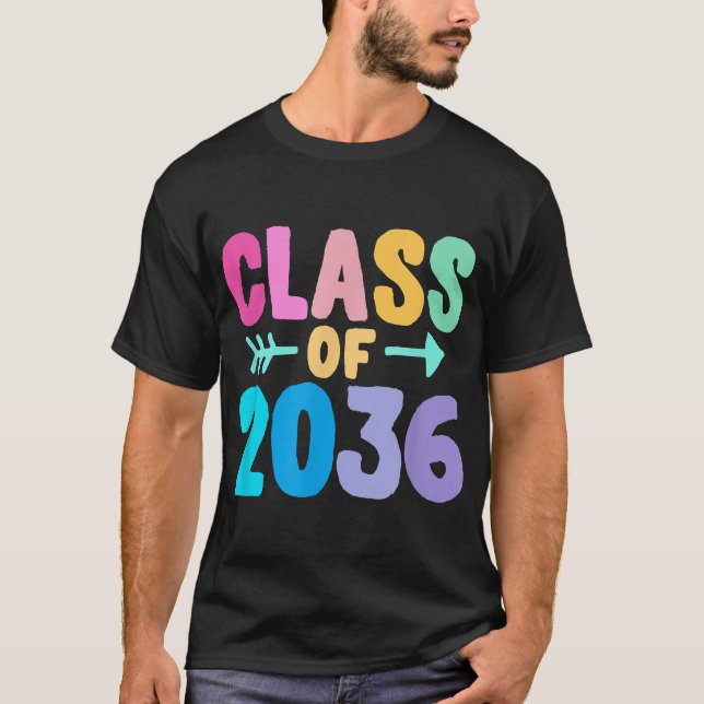 Clase de graduación de 2036 Crecer con camiseta de (Anverso)