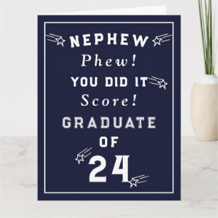 Clase de graduación de sobrino de la tarjeta 2024